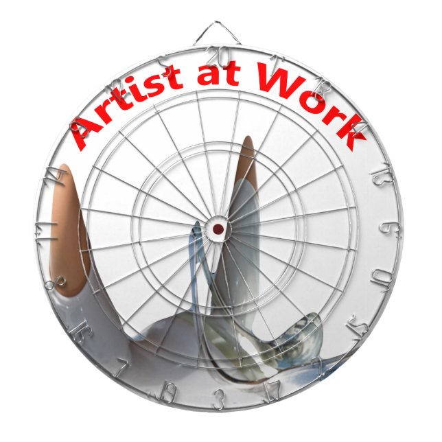 Künstler bei der Arbeit Dartscheibe (vorne)