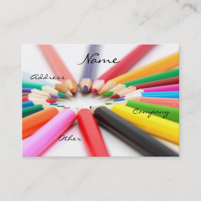 Künstler-Bleistift-Zeichenstift Visitenkarte (Vorderseite)