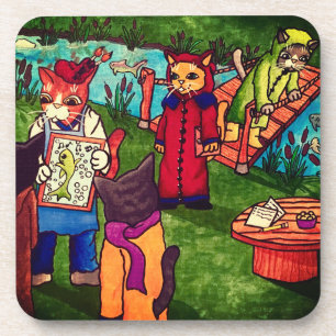 Künstler Cat Untersetzer