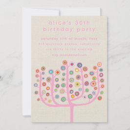 Künstler Einzigartiges abstraktes Baumgemälde Einladung