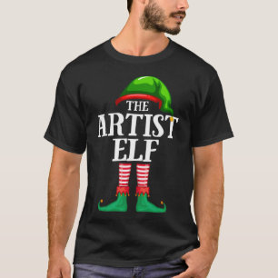 Künstler Elf Matching Familie Weihnachts-Party Pa T-Shirt