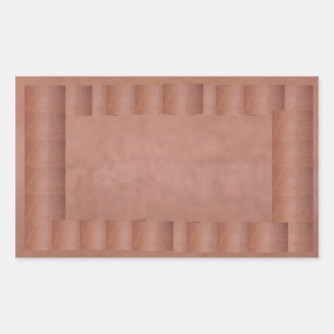 Künstler erstellt Metallic COPPER-Farbblatt Rechteckiger Aufkleber