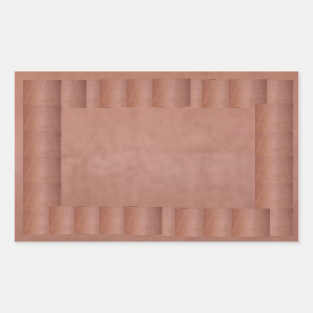 Künstler erstellt Metallic COPPER-Farbblatt Rechteckiger Aufkleber (Vorderseite)