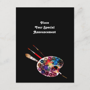 KÜNSTLER FARBPALETTE ART SHOW GALLERY AUSSTELLUNG ANKÜNDIGUNG