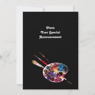 KÜNSTLER FARBPALETTE ART SHOW GALLERY AUSSTELLUNG ANKÜNDIGUNG