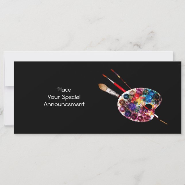 KÜNSTLER FARBPALETTE ART SHOW GALLERY AUSSTELLUNG ANKÜNDIGUNG (Vorderseite)