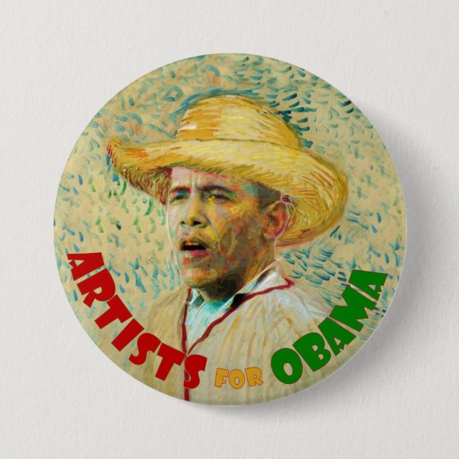 Künstler für Obama: Vincent van Gogh Button (Vorderseite)