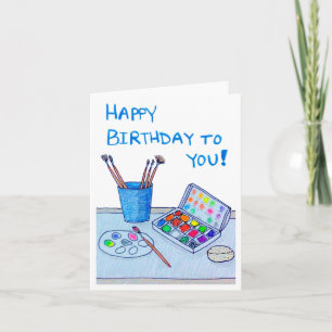 Künstler-Geburtstag Karte