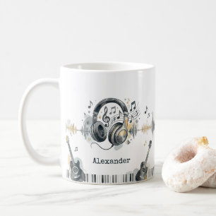 Künstler im Bereich Watercolor Music Lover persona Kaffeetasse