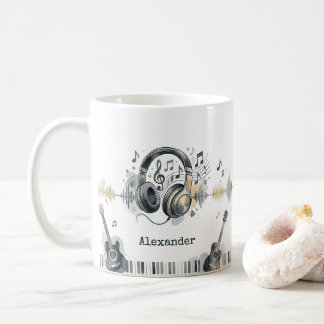Künstler im Bereich Watercolor Music Lover persona Kaffeetasse