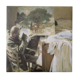 Künstler in Seinem Studio von John Singer Sargent Fliese
