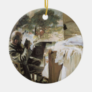 Künstler in Seinem Studio von John Singer Sargent Keramikornament