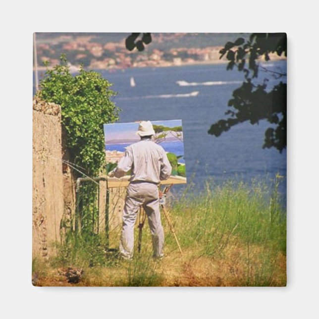Künstler in St. Tropez Magnet (Vorne)