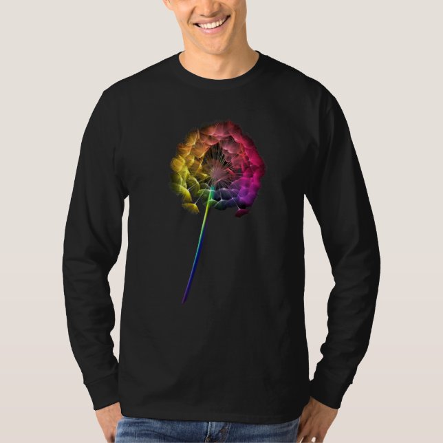 Künstler Löwenzahn Garten Regenbogen Blume T-Shirt (Vorderseite)