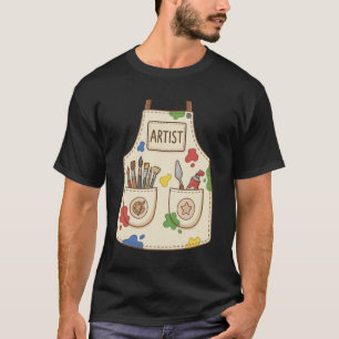 Künstler Lustige Cute Schürze Maler Kunst Kostüm L T-Shirt
