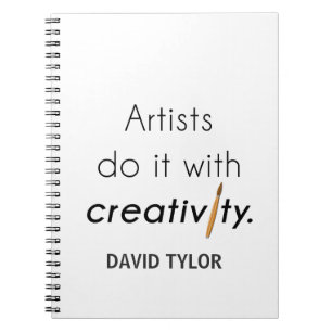 Künstler machen das mit Kreativität Notizblock