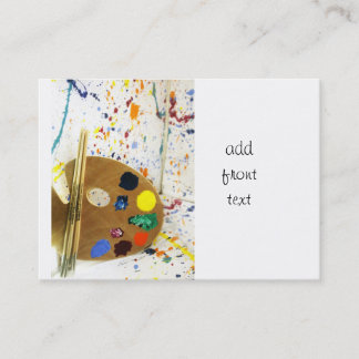 Künstler malen Spritzer und Farbpalette Visitenkarte
