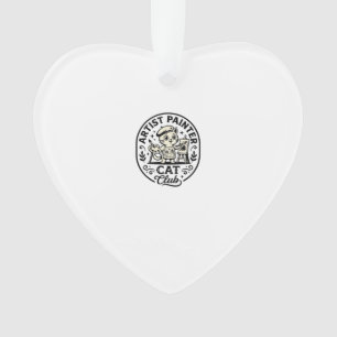 Künstler Maler Katze Lustige Katze Grafik - Künstl Ornament