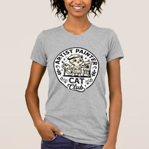 Künstler Maler Katze Lustige Katze Grafik - Künstl T-Shirt