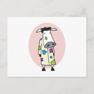 Künstler Maler Kuh Postkarte