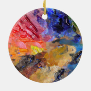 Künstler Malerpalette Farbige Farbe Keramikornament