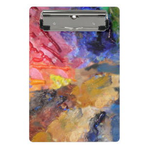 Künstler Malerpalette Farbige Farbe Mini Klemmbrett
