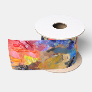 Künstler Malerpalette Farbige Farbe Satinband