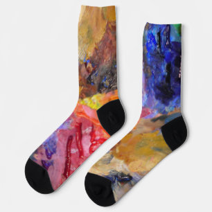 Künstler Malerpalette Farbige Farbe Socken