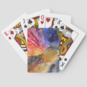 Künstler Malerpalette Farbige Farbe Spielkarten