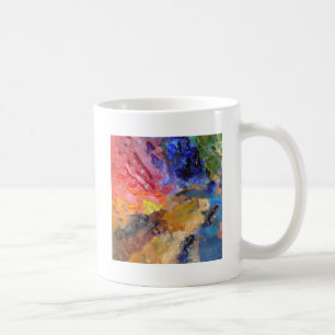 Künstler Malerpalette Farbige Farbe  Tasse