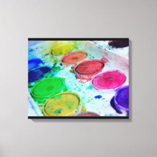 Künstler mehrfarbige Farbpalette Leinwanddruck