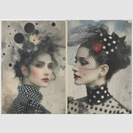 Künstler Mixed Media Schwarz-weiß Elfenbeinküste Seidenpapier