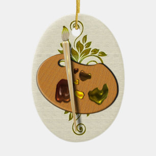 Künstler Pallette Verzierung Keramikornament