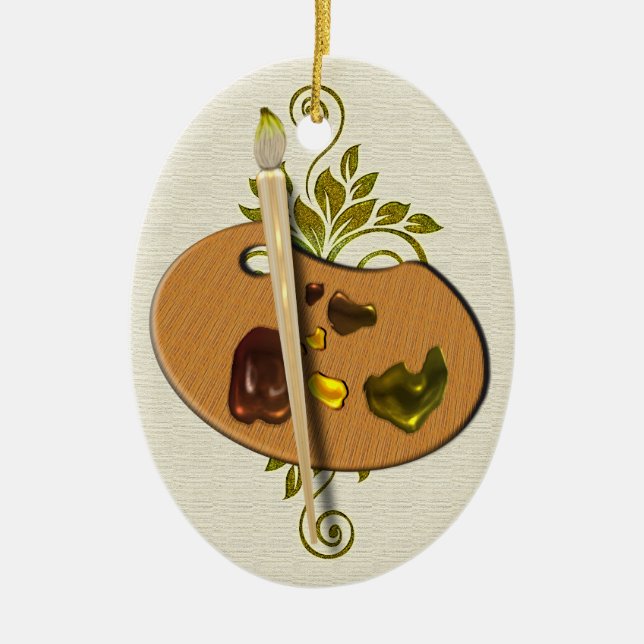 Künstler Pallette Verzierung Keramikornament (Vorne)