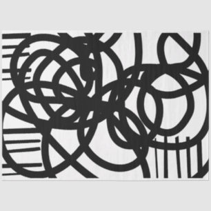 Künstler Schwarz-weiße Extra große Scribble Textur Seidenpapier