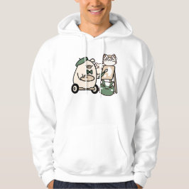 Künstler-Schwein malt mit improvisiertem Rollator Hoodie