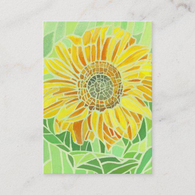 Künstler-Trading Cards des Sonnenblume-Mosaik-ACEO Visitenkarte (Vorderseite)