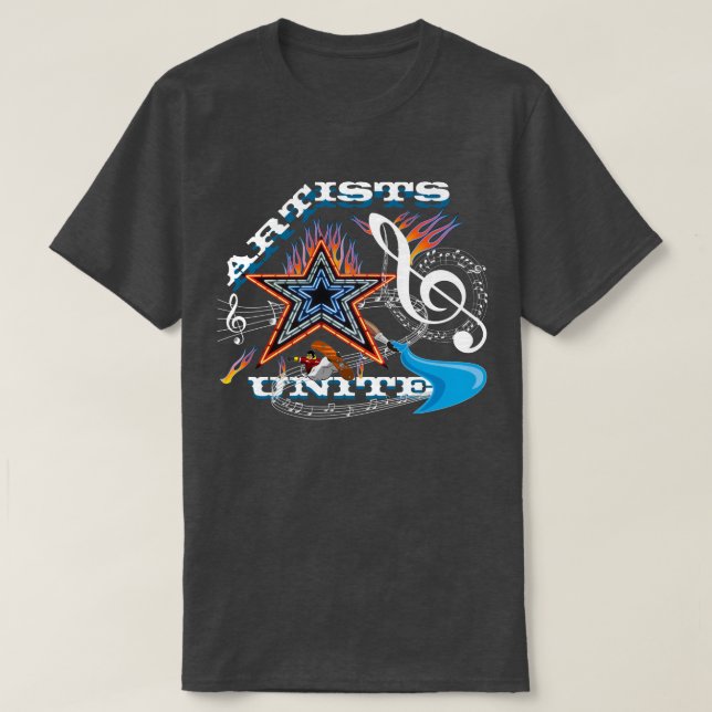 Künstler vereinigten Musik T-Shirt (Design vorne)