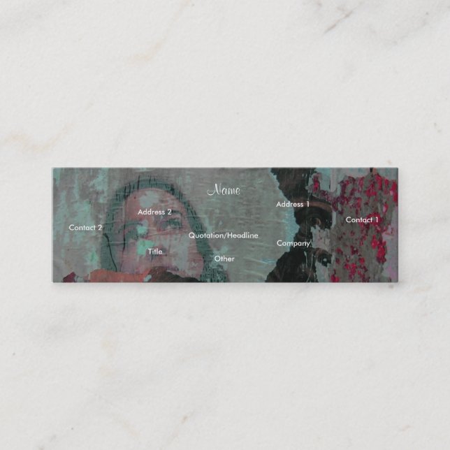 Künstler-Visitenkarte - kundengerecht Mini Visitenkarte (Vorderseite)
