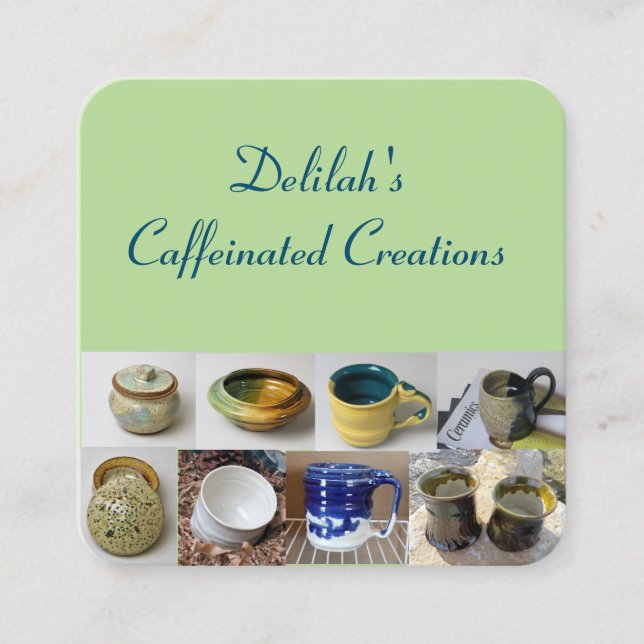 Künstler-Visitenkarte Quadratische Visitenkarte (Vorderseite)