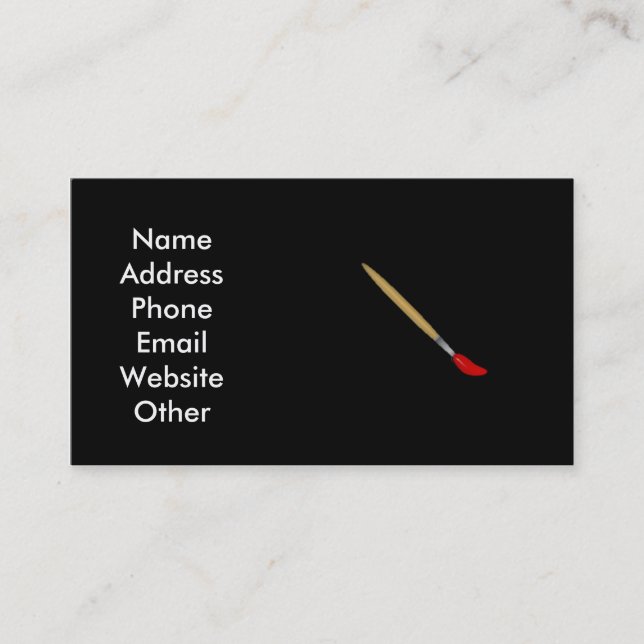 Künstler-Visitenkarte Visitenkarte (Vorderseite)