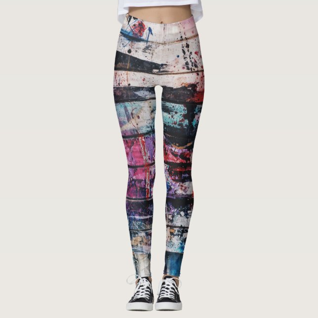 Künstlerbodenmalerei Leggings (Vorderseite)