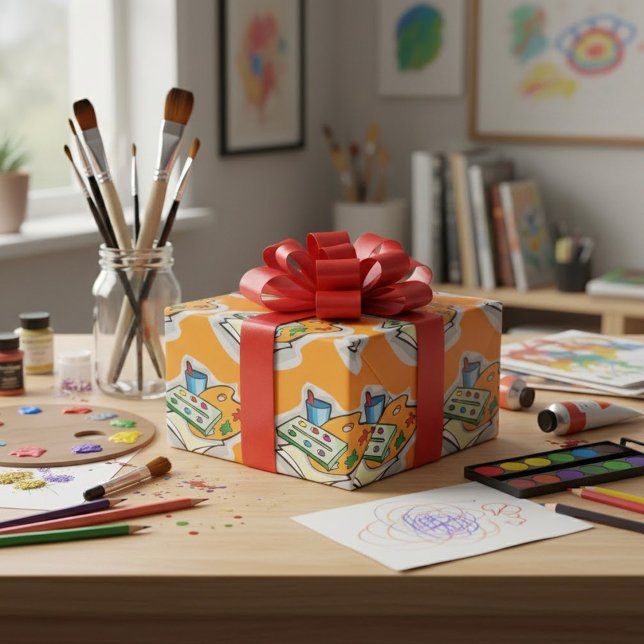 Künstlerfarben Geschenkpapier (Von Creator hochgeladen)