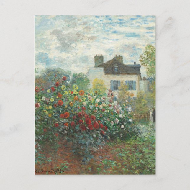 Künstlergarten Renoir Impressionist Malerei Postkarte (Vorderseite)