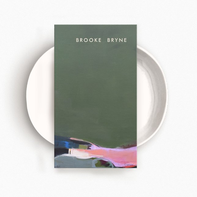 Künstlergrün Abstrakt Visitenkarte (artistic green 
abstract art business cards)