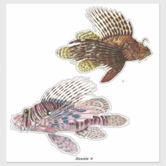 Künstlerimpression Tropischer Fisch Illustration V Aufkleber