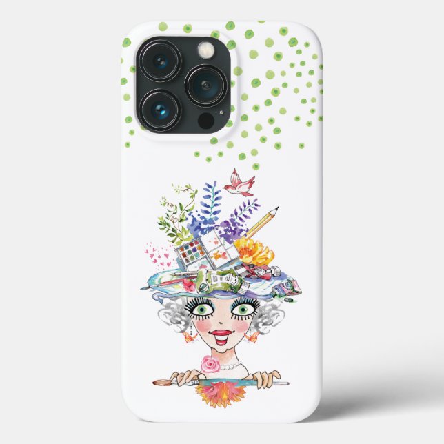 Künstlerin Bonnet Babe Green Punkts Case-Mate iPhone Hülle (Rückseite)