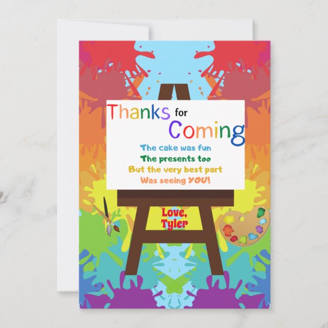 Künstlerin Danke Karte (Vorderseite)