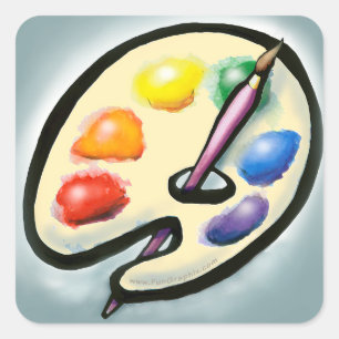 Künstlerin Quadratischer Aufkleber