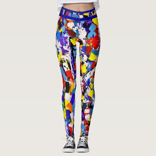 Künstlerisch Abstrakt Leggings (Vorderseite)